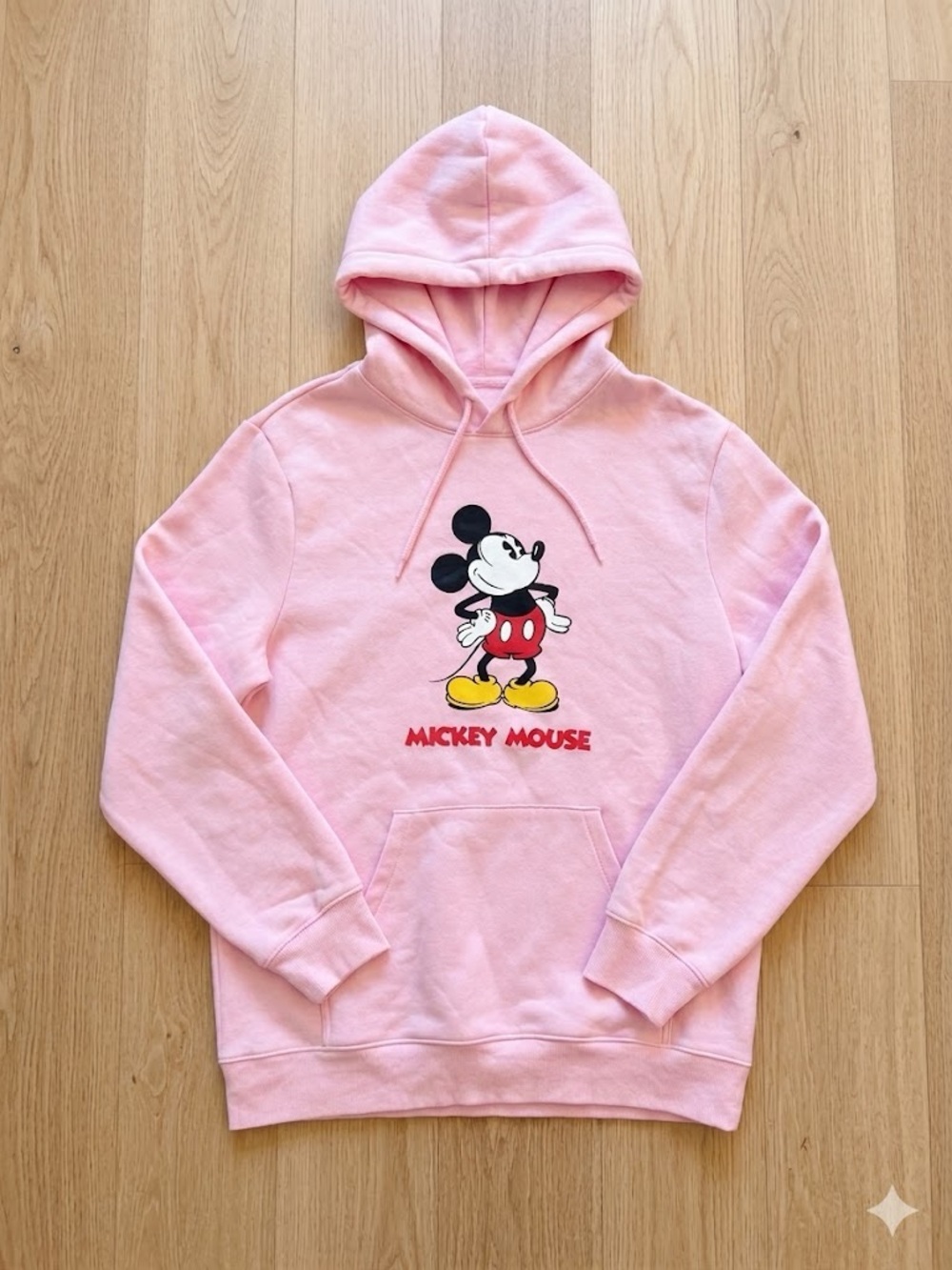 Disney Mickey Mouse H&M Pastel Pink Hoodie size medium